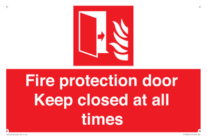 Fire protection door Keep closed at all times